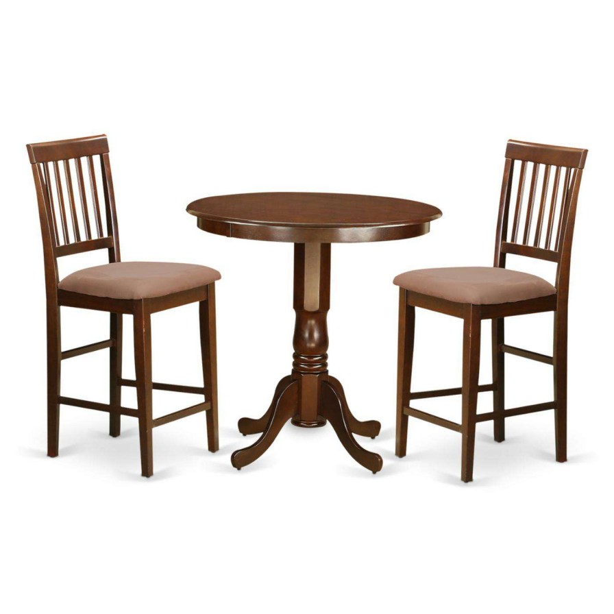 Dining Table Sets * | Best Pirce Round East West Furniture Jackson 3 Piece Slat Back Dining Table Set