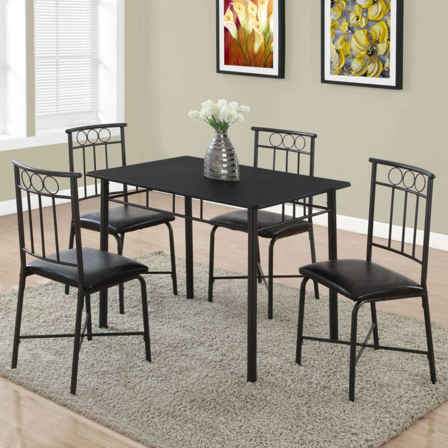 Dining Table Sets * | Hot Sale Rectangle Monarch Specialties Veronica 5 Piece Dining Table Set