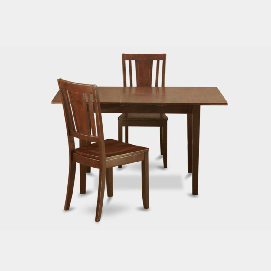 Dining Table Sets * | Flash Sale Rectangle East West Furniture Norfolk 3 Piece Scotch Art Dining Table Set