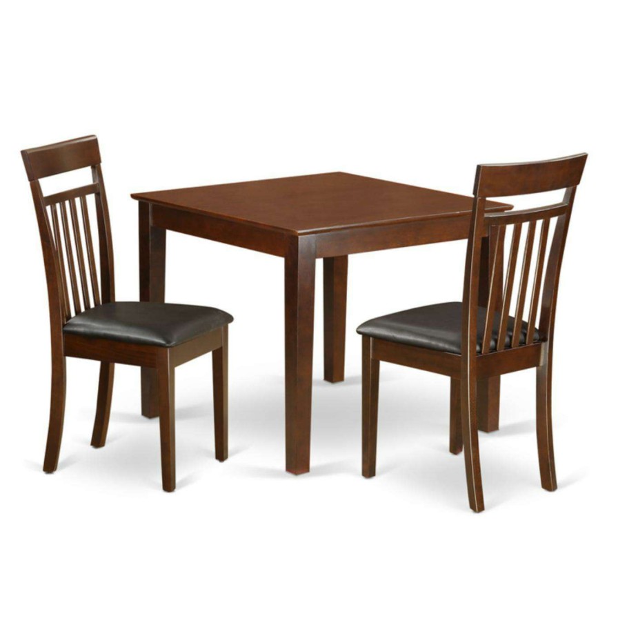 Dining Table Sets * | Hot Sale Square East West Furniture 3 Piece Sheraton Modern Breakfast Nook Dining Table Set