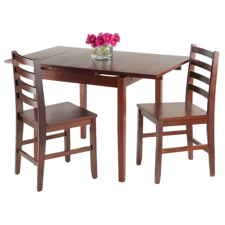 Dining Table Sets * | Top 10 Square Winsome Trading Pulman 3 Piece Dining Set