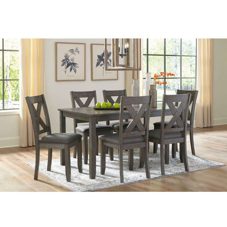 Dining Table Sets * | Brand New Rectangle Signature Design By Ashley Caitbrook 7 Piece Rectangular Dining Room Table Set