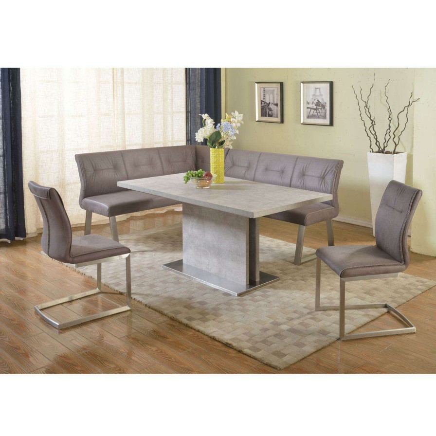 Dining Table Sets * | Coupon Rectangle Chintaly Kalinda 4-Piece Nook Dining Table Set