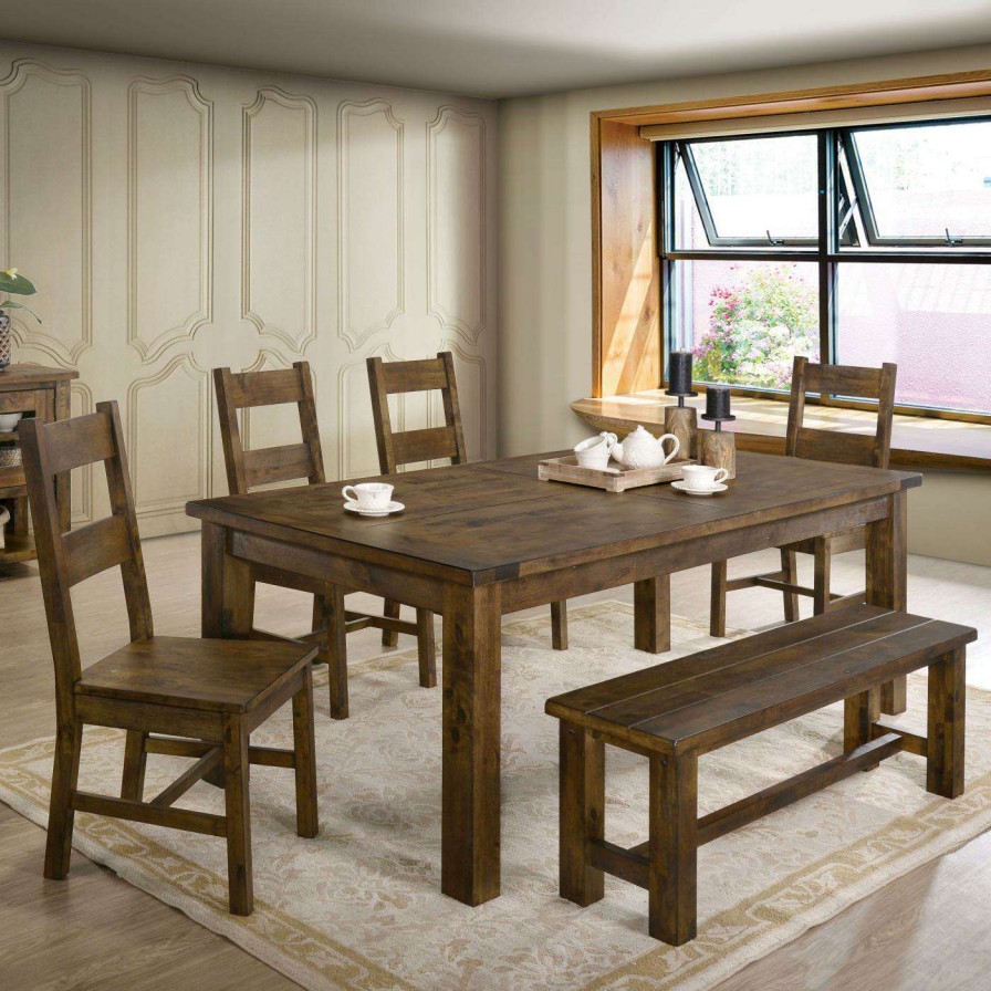 Dining Table Sets * | Best Reviews Of Rectangle Furniture Of America Belton 6 Piece Dining Table Set