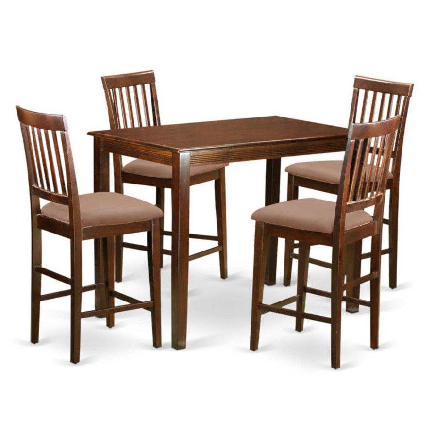 Dining Table Sets * | Buy Rectangle East West Furniture Yarmouth 5 Piece Slat Back Dining Table Set