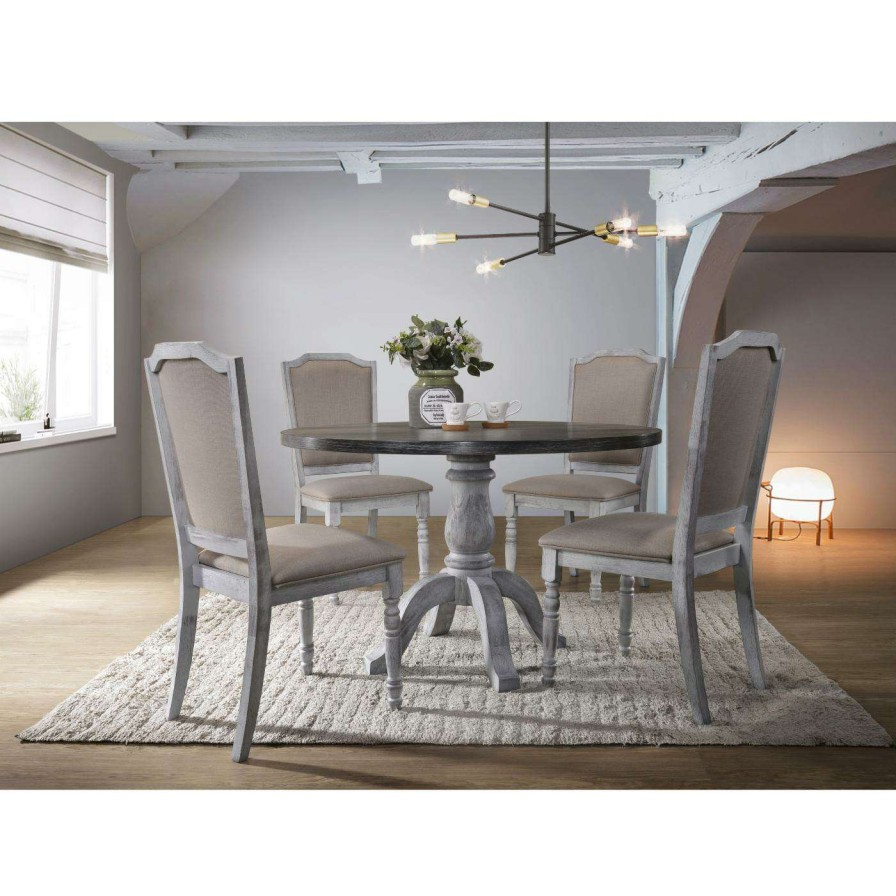 Dining Table Sets * | Promo Round Best Master Furniture Karen 5 Piece Dining Set