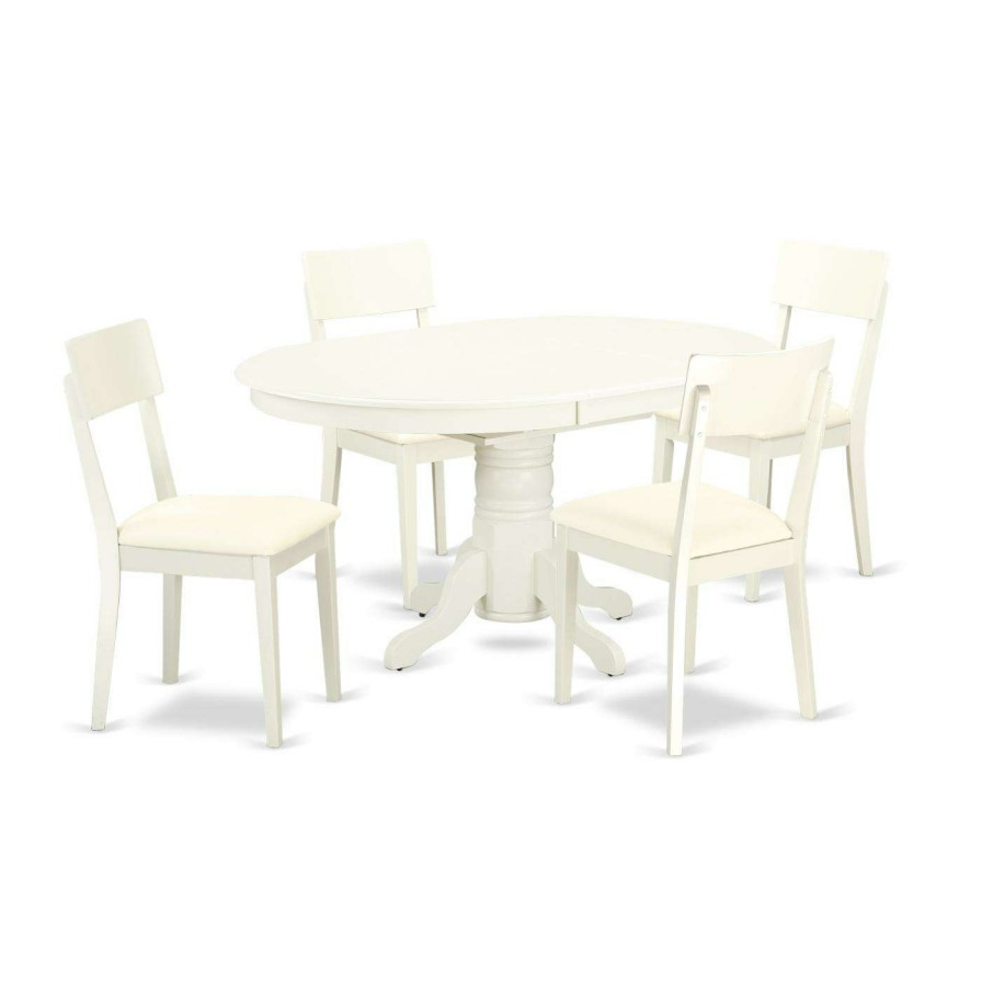 Dining Table Sets * | Best Sale Oval East West Furniture Avon Avad5 Five Piece Extension Dining Table Set