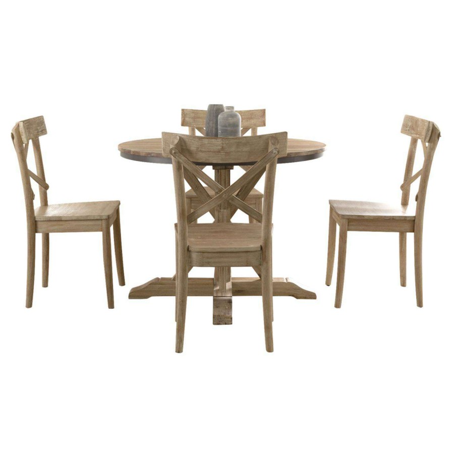 Dining Table Sets * | Coupon Picket House Furnishings Keaton 5 Piece Round Dining Set