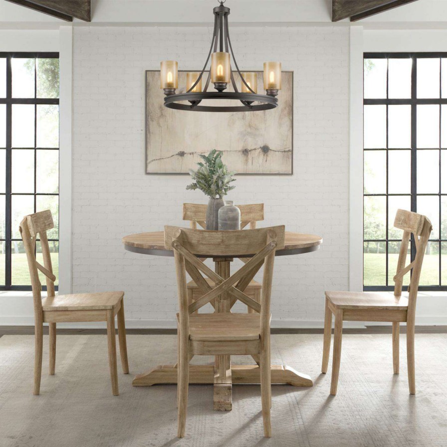 Dining Table Sets * | Coupon Picket House Furnishings Keaton 5 Piece Round Dining Set