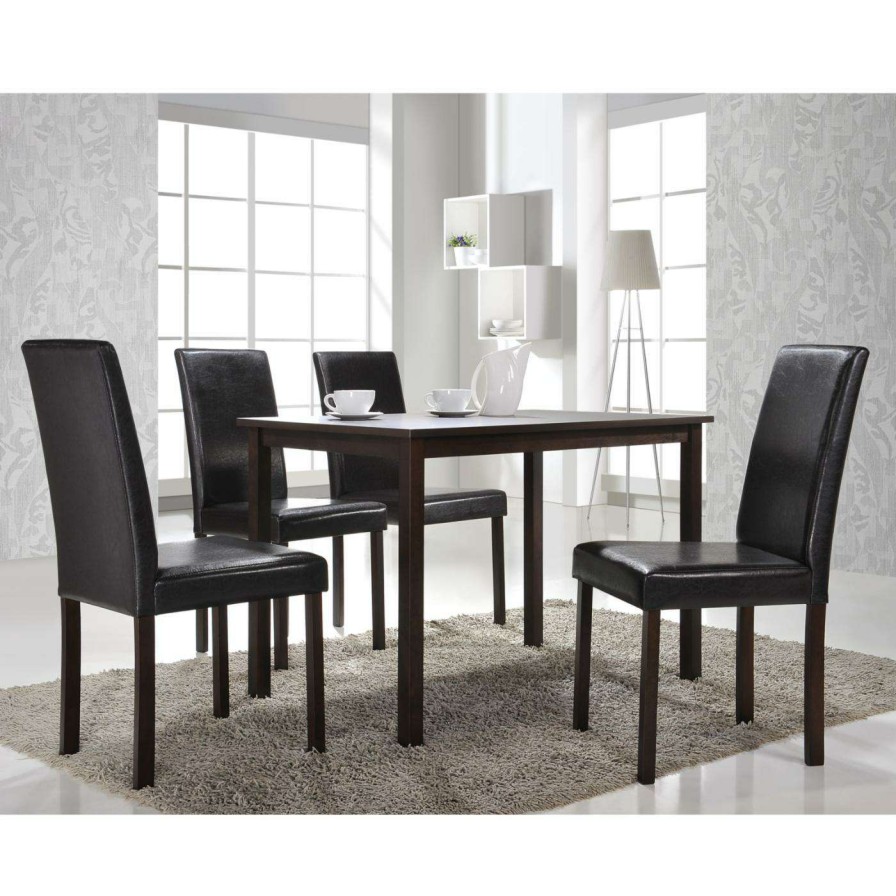 Dining Table Sets * | Budget Rectangle Baxton Studio Andrew 5 Piece Dining Set