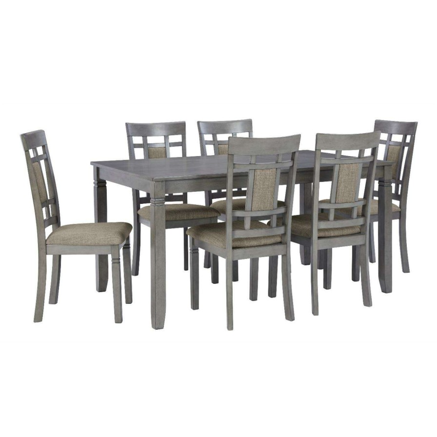 Dining Table Sets * | Cheapest Rectangle Signature Design By Ashley Jayemyer 7 Piece Rectangular Dining Room Table Set