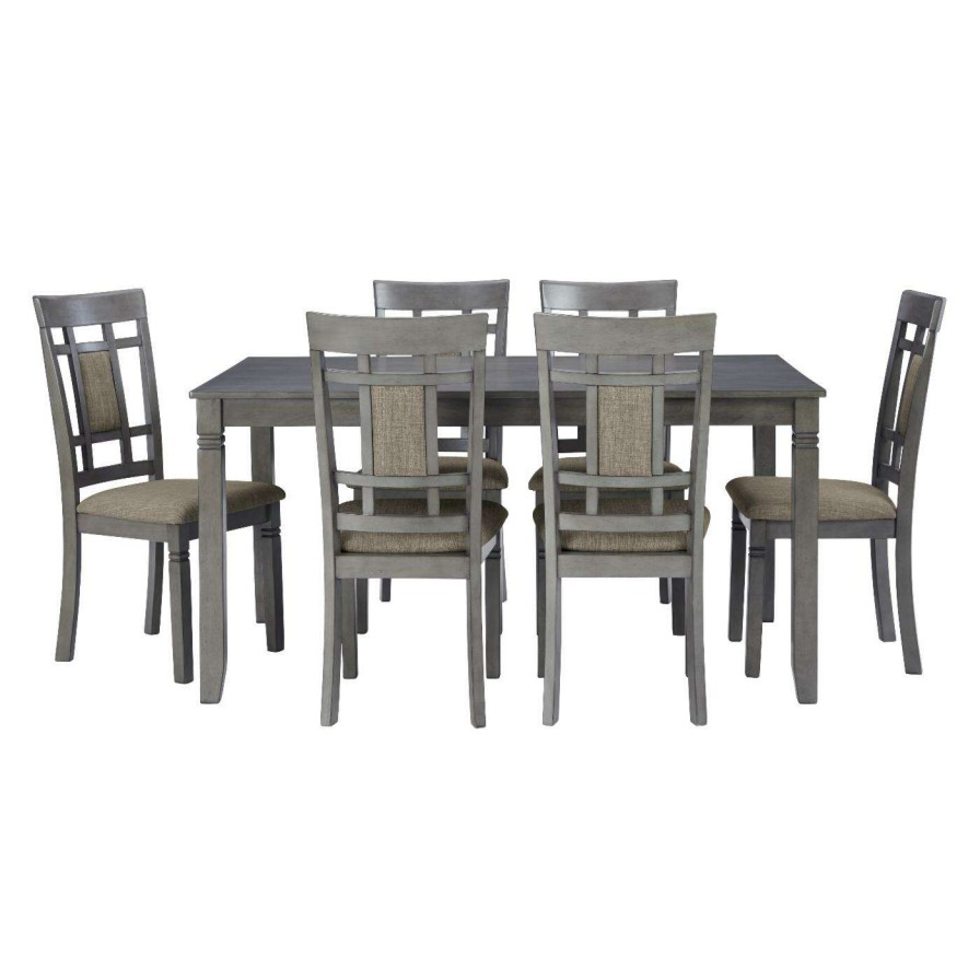 Dining Table Sets * | Cheapest Rectangle Signature Design By Ashley Jayemyer 7 Piece Rectangular Dining Room Table Set