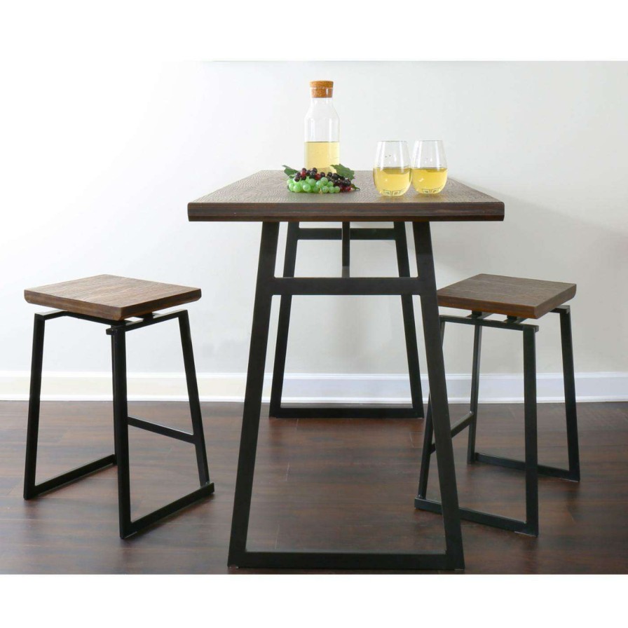 Dining Table Sets * | Wholesale Rectangle Lumisource Geo 5 Piece Counter Height Dining Set