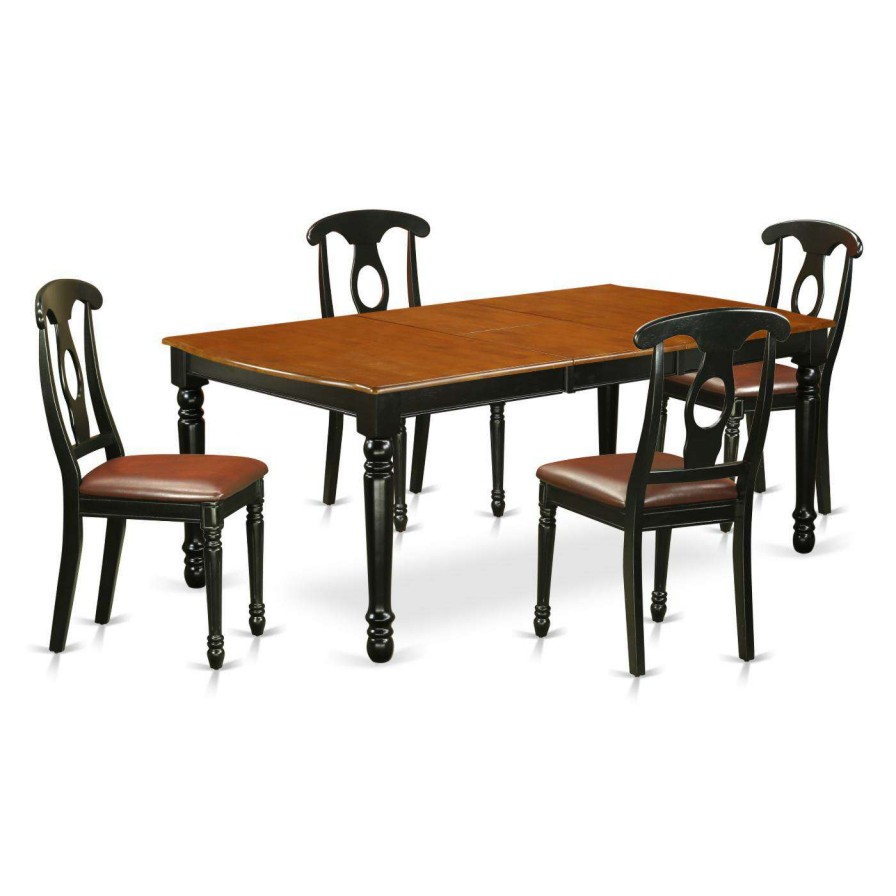 Dining Table Sets * | Coupon Rectangle East West Furniture Dover Doke5 Five Piece Extension Dining Table Set