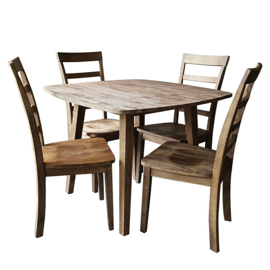 Dining Table Sets * | Best Reviews Of Square Boraam Boulder 5-Piece Dining Set