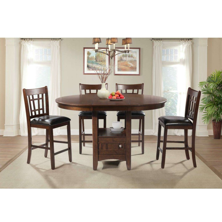 Dining Table Sets * | Promo Oval Picket House Furnishings Sam Pub 5 Piece Counter Height Dining Set