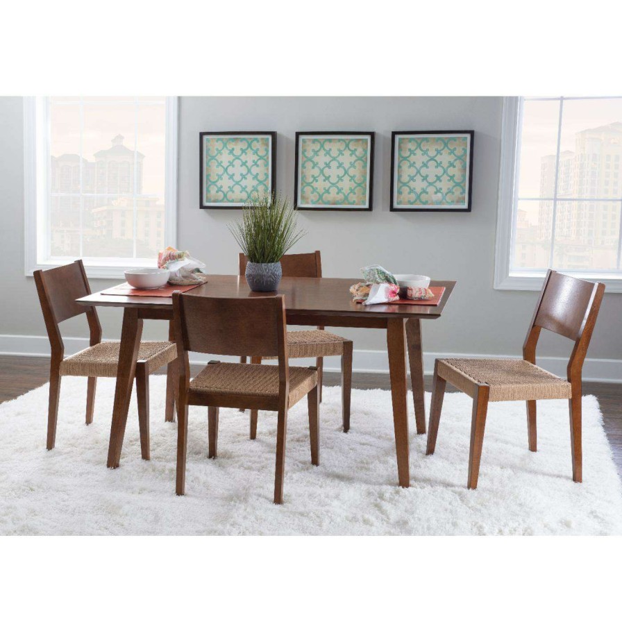 Dining Table Sets * | Discount Rectangle Powell Cadence 5-Piece Dining Set Brown