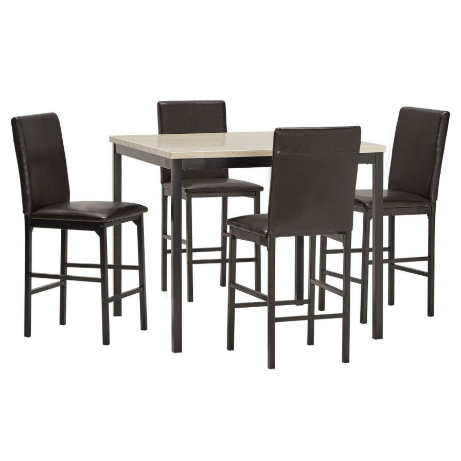 Dining Table Sets * | New Square Chelsea Lane Declan 5 Piece Counter Height Dining Set