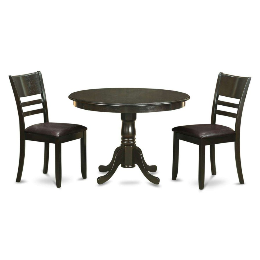 Dining Table Sets * | Best Reviews Of Round East West Furniture Hartland 3 Piece Mission Dining Table Set