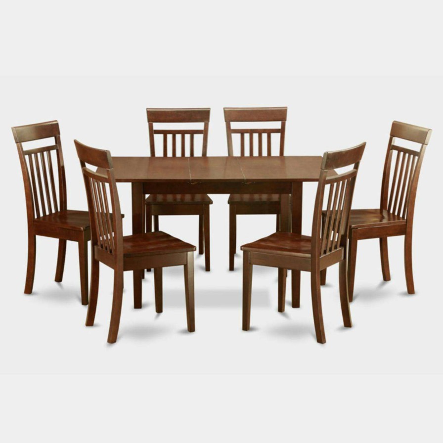 Dining Table Sets * | Buy Rectangle East West Furniture Norfolk 7 Piece Sheraton Dining Table Set