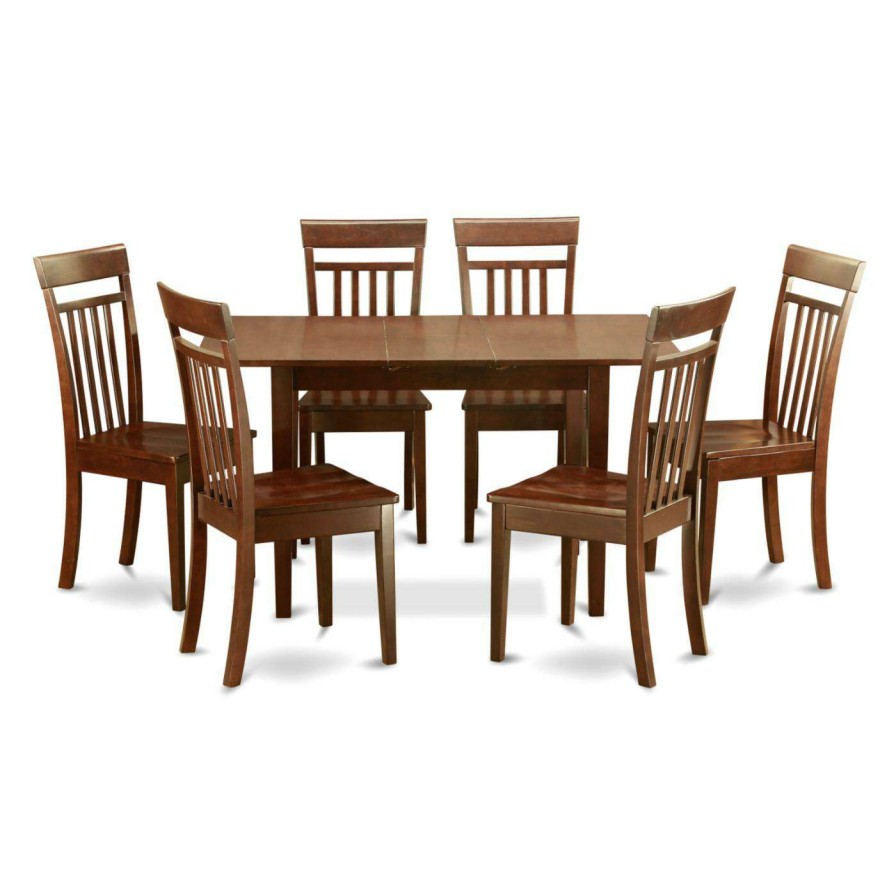 Dining Table Sets * | Buy Rectangle East West Furniture Norfolk 7 Piece Sheraton Dining Table Set