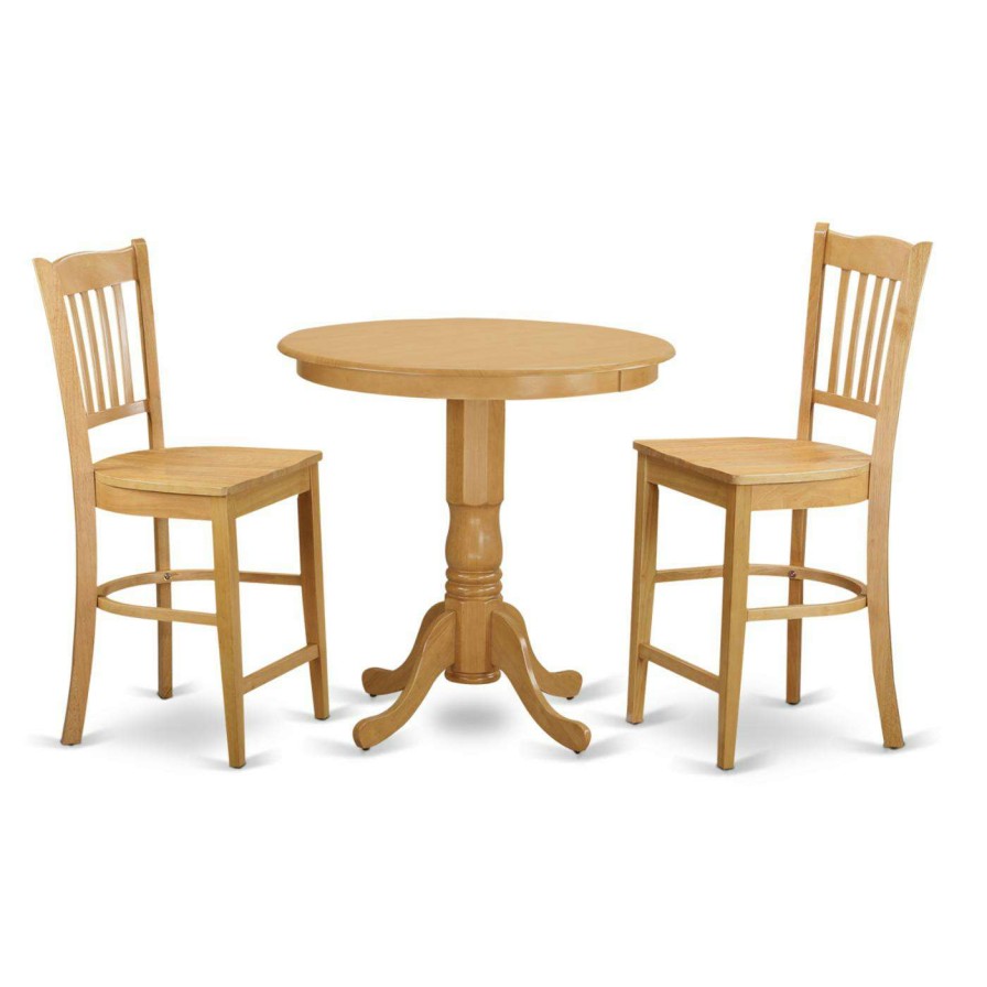 Dining Table Sets * | Hot Sale Casual Dining Sets East West Furniture Jackson 3 Piece Comb Back Dining Table Set