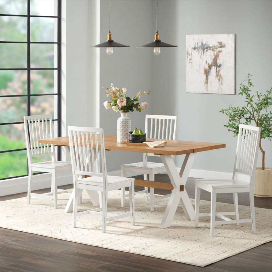 Dining Table Sets * | Buy Rectangle Alaterre Furniture Chelsea 72In. Dining Table 5-Piece Set