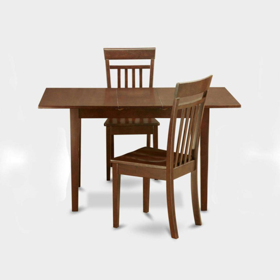 Dining Table Sets * | Hot Sale Rectangle East West Furniture Norfolk 3 Piece Sheraton Dining Table Set