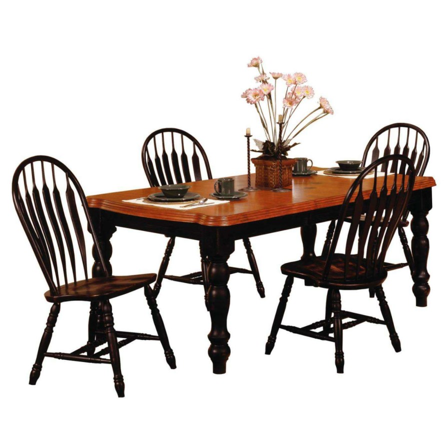 Dining Table Sets * | Deals Rectangle Sunset Trading 5-Piece Extension Dining Set With Comfort Back Chairs