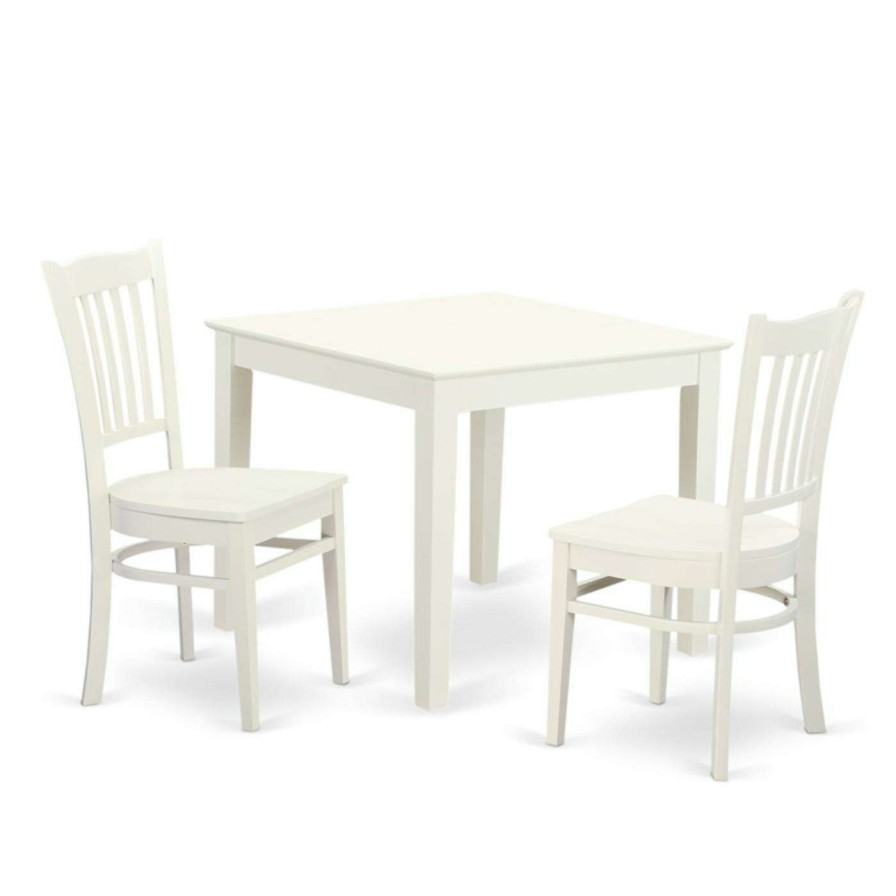 Dining Table Sets * | Coupon Square East West Furniture 3 Piece Comb Back Breakfast Nook Dining Table Set