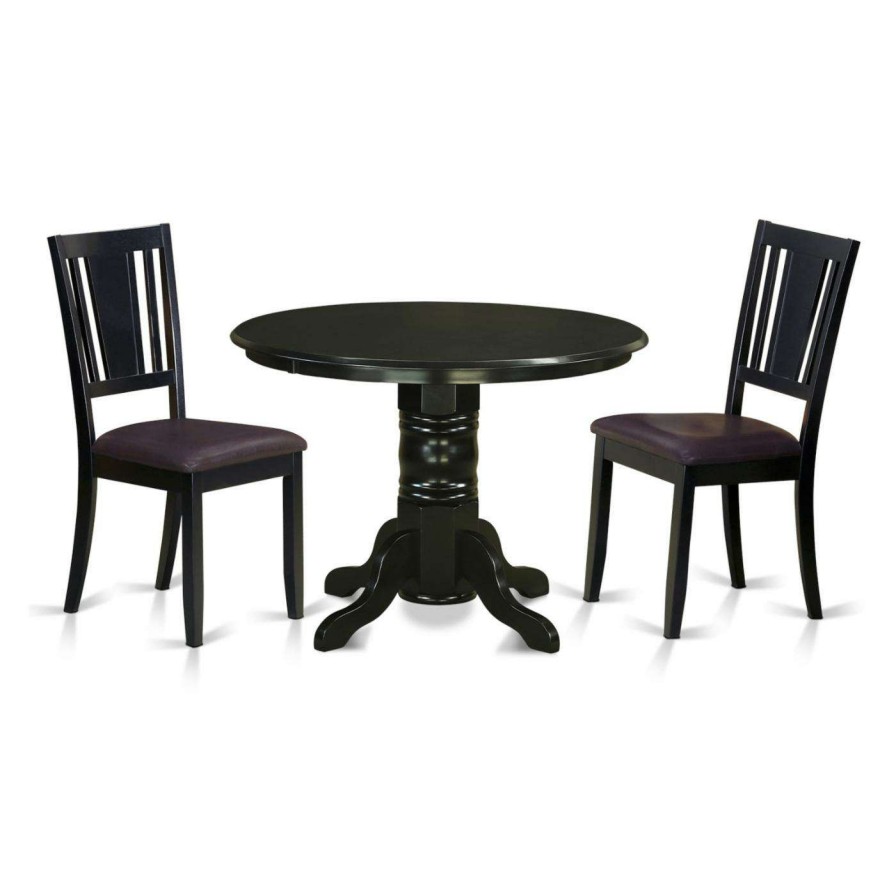 Dining Table Sets * | Deals Round East West Furniture Shelton 3 Piece Scotch Art Dining Table Set