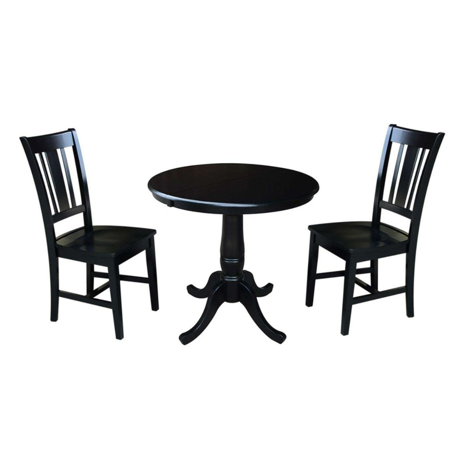 Dining Table Sets * | Outlet Oval International Concepts Curved Pedestal Dining Table With San Remo Chairs