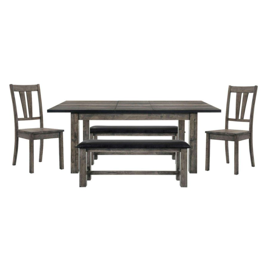 Dining Table Sets * | Wholesale Rectangle Cambridge Drexel 5-Piece Dining Set With Benches