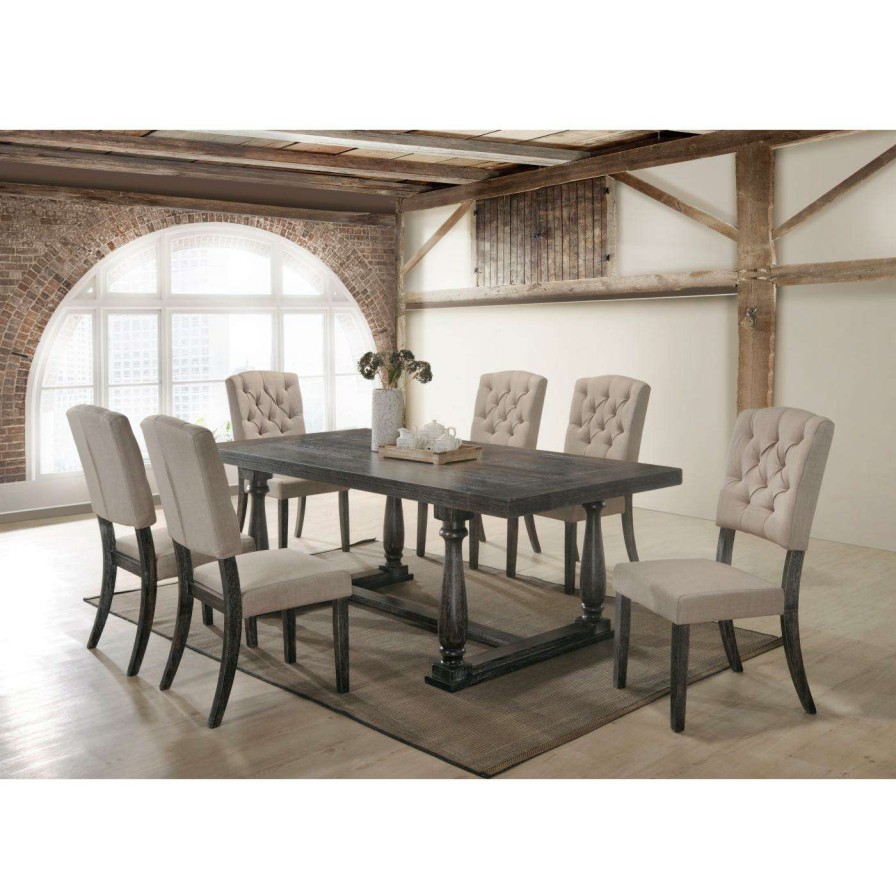 Dining Table Sets * | Coupon Rectangle Best Master Furniture Katrina 7 Piece Dining Set