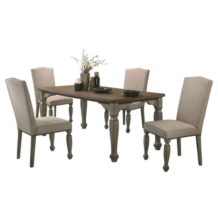 Dining Table Sets * | Best Sale Casual Dining Sets Roundhill Furniture Breda 5 Piece Dining Set