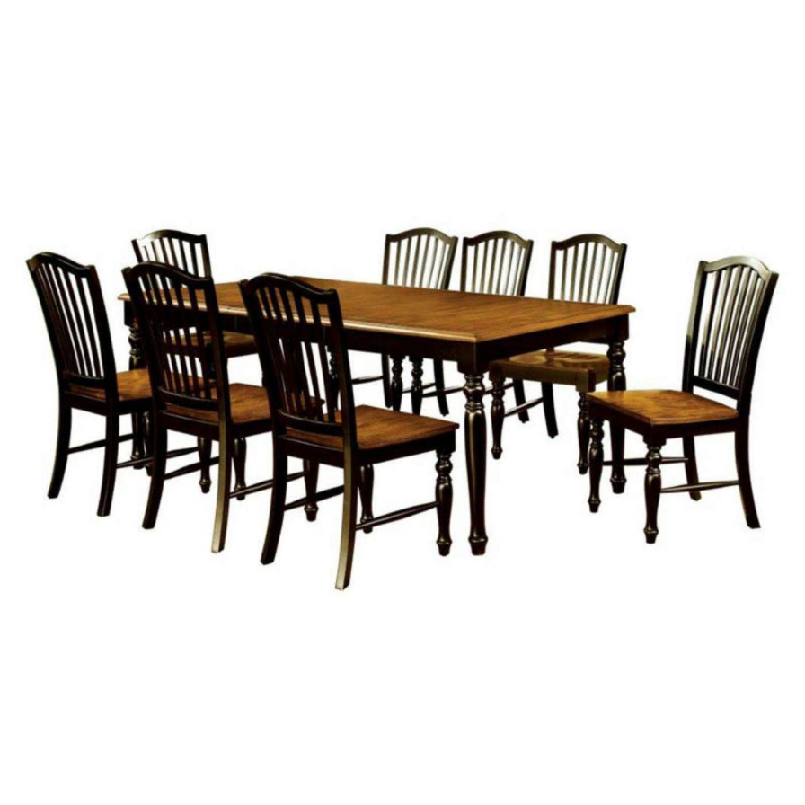 Dining Table Sets * | Cheapest Casual Dining Sets Furniture Of America Drewes 9 Piece Dining Set