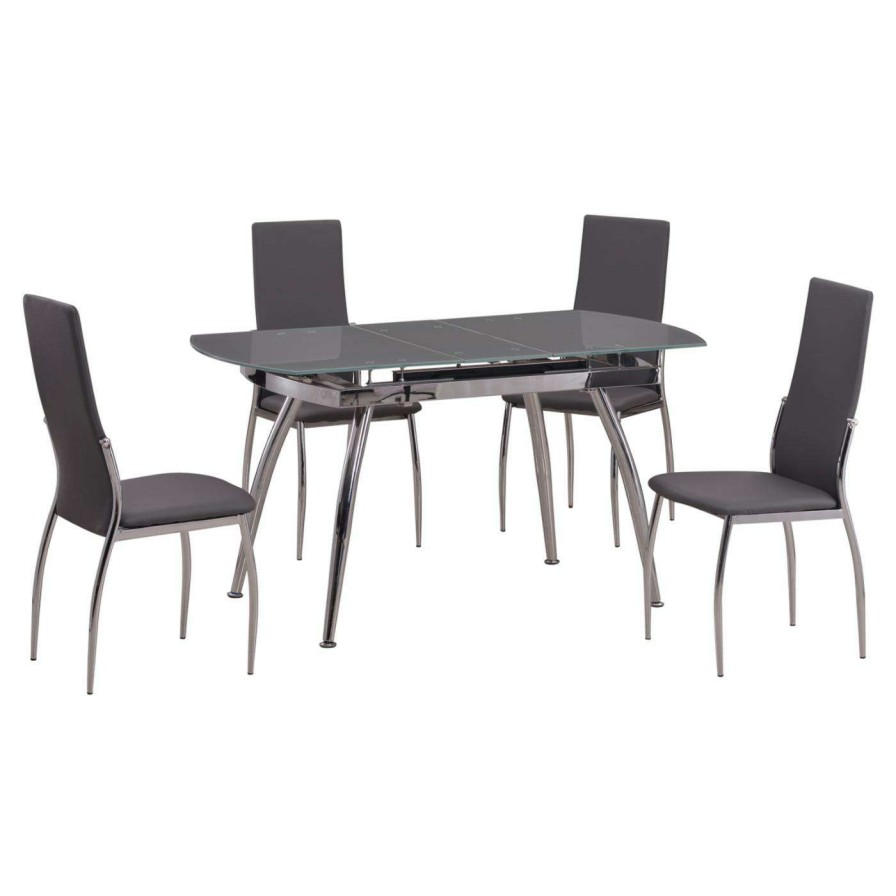 Dining Table Sets * | Promo Rectangle Chintaly Luna 5-Piece Dining Table Set