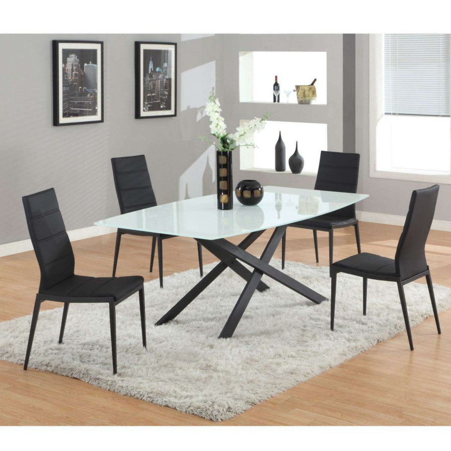 Dining Table Sets * | Best Deal Rectangle Chintaly Jackie 5-Piece Dining Table Set