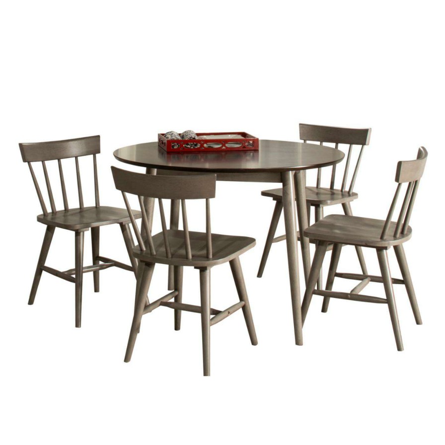 Dining Table Sets * | Coupon Round Hillsdale Mayson 5 Piece Spindle Dining Set