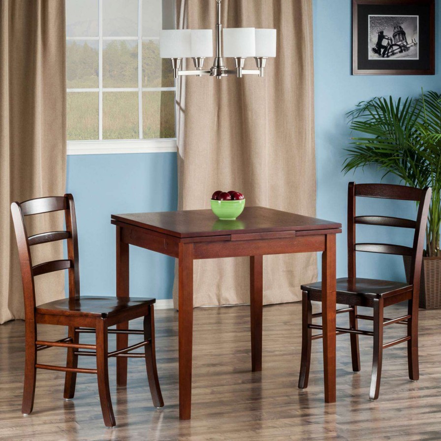 Dining Table Sets * | Best Pirce Square Winsome Pulman 3 Piece Extension Table Pub Set