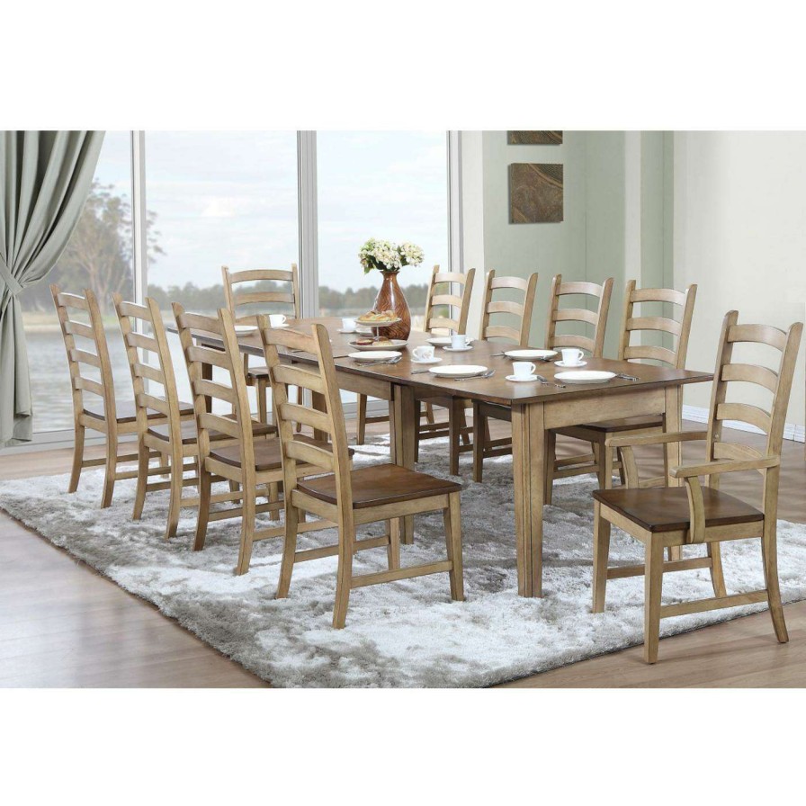 Dining Table Sets * | Deals Rectangle Sunset Trading Brook 11 Piece Extendable Dining Set