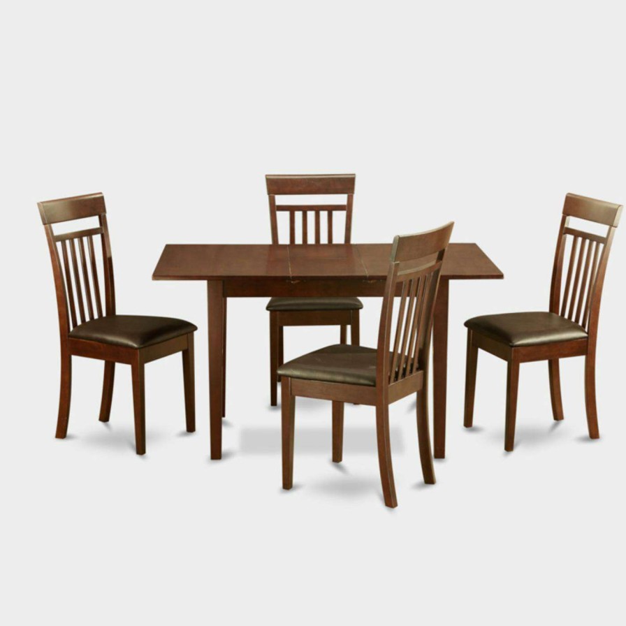 Dining Table Sets * | Deals Rectangle East West Furniture Norfolk 5 Piece Sheraton Dining Table Set