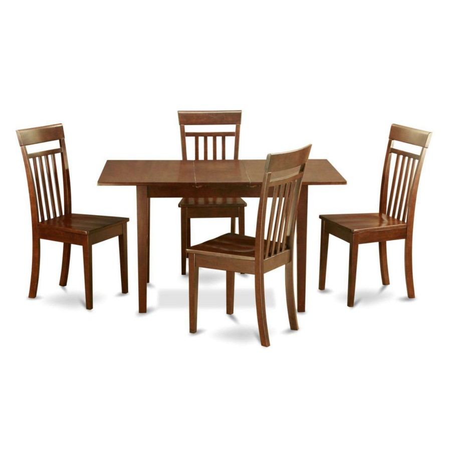 Dining Table Sets * | Deals Rectangle East West Furniture Norfolk 5 Piece Sheraton Dining Table Set