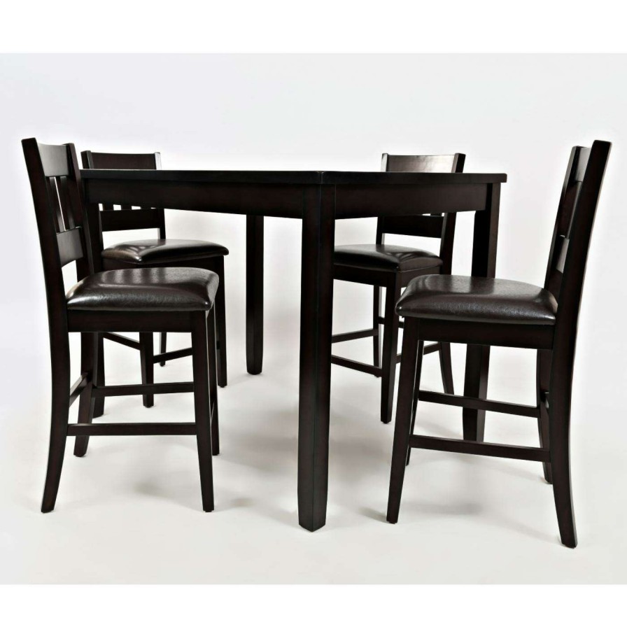 Dining Table Sets * | Best Pirce Rectangle Jofran Dark Rustic Prairie 5 Piece Counter Height Dining Set