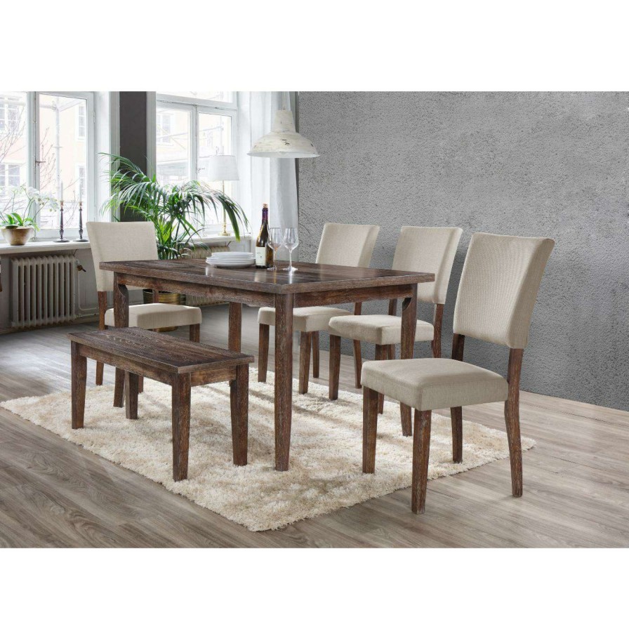 Dining Table Sets * | Discount Rectangle Best Master Furniture Mindy Rectangular 6 Piece Dining Set