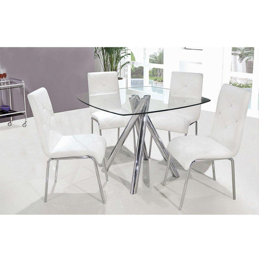 Dining Table Sets * | Best Reviews Of Best Master Furniture Square 5 Piece Dining Table Set