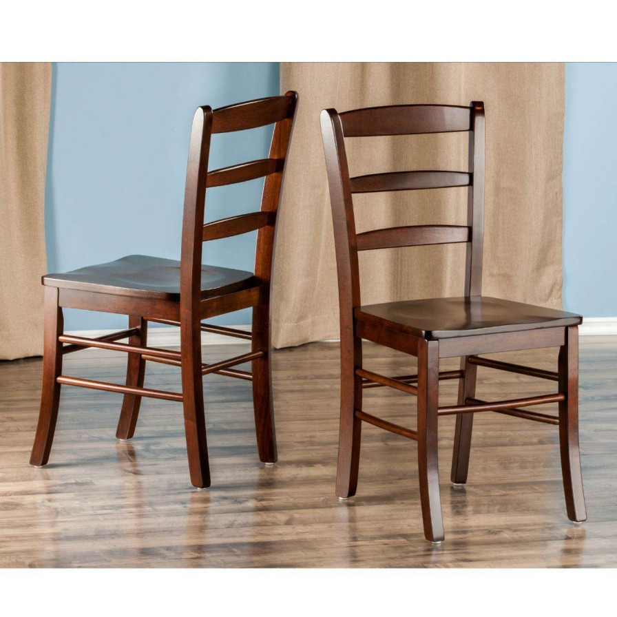 Dining Table Sets * | New Square Winsome Groveland 3 Piece Small Dining Set Antique Walnut