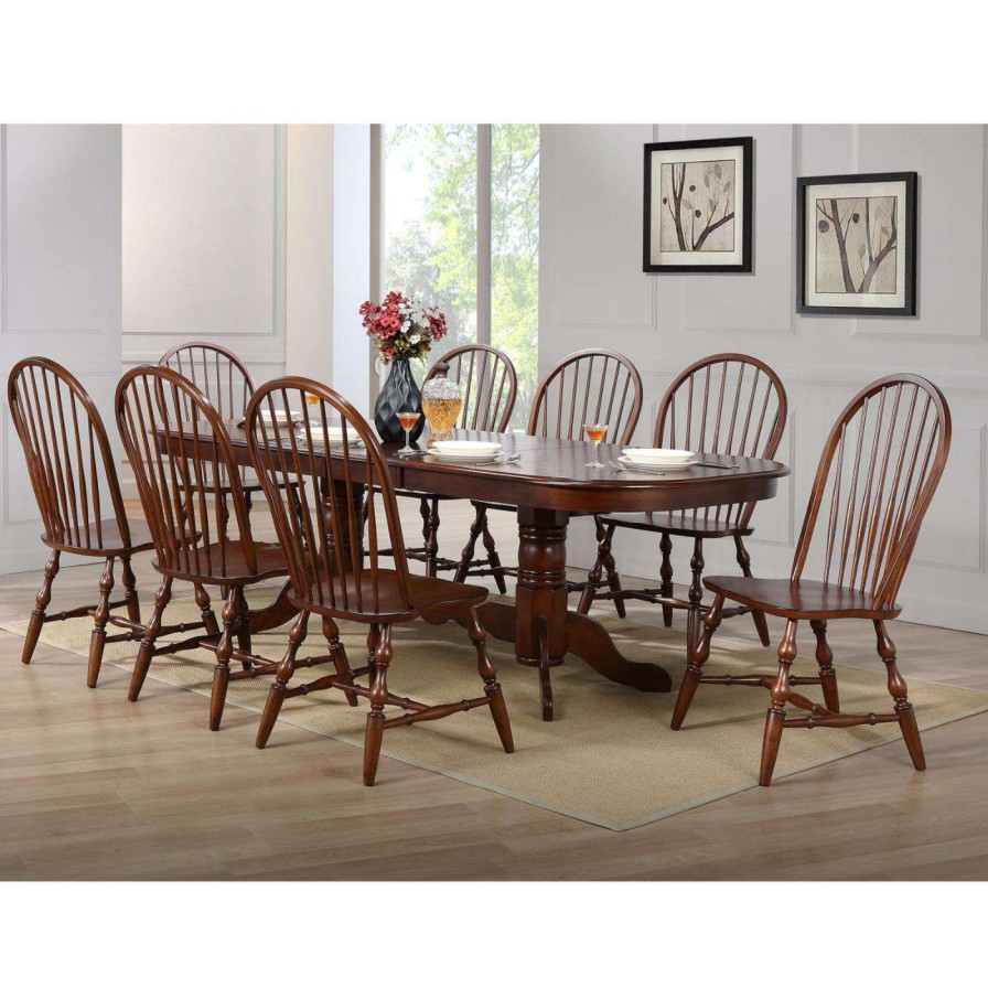 Dining Table Sets * | Hot Sale Rectangle Sunset Trading Andrews 9 Piece Extendable Dining Table Set