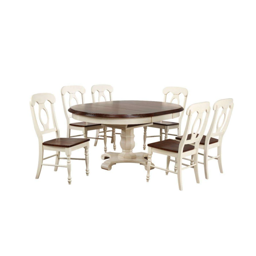 Dining Table Sets * | Top 10 Oval Sunset Trading Andrews 7 Piece Butterfly Leaf Dining Table Set