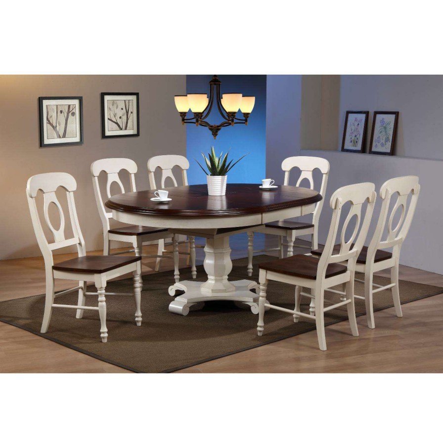 Dining Table Sets * | Top 10 Oval Sunset Trading Andrews 7 Piece Butterfly Leaf Dining Table Set